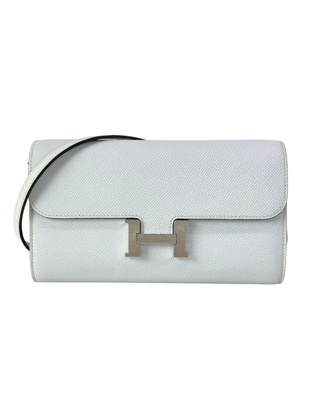 Hermes Wallet Constance to Go Gri Platinum on Chain Silver Shoulder Bag